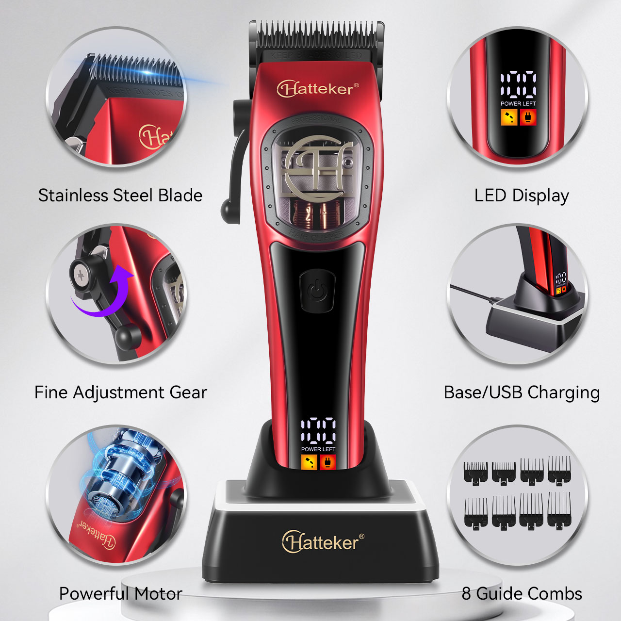 HATTEKER Professional Hair Cli - Hair Clipper Professional ulasan dan harga
