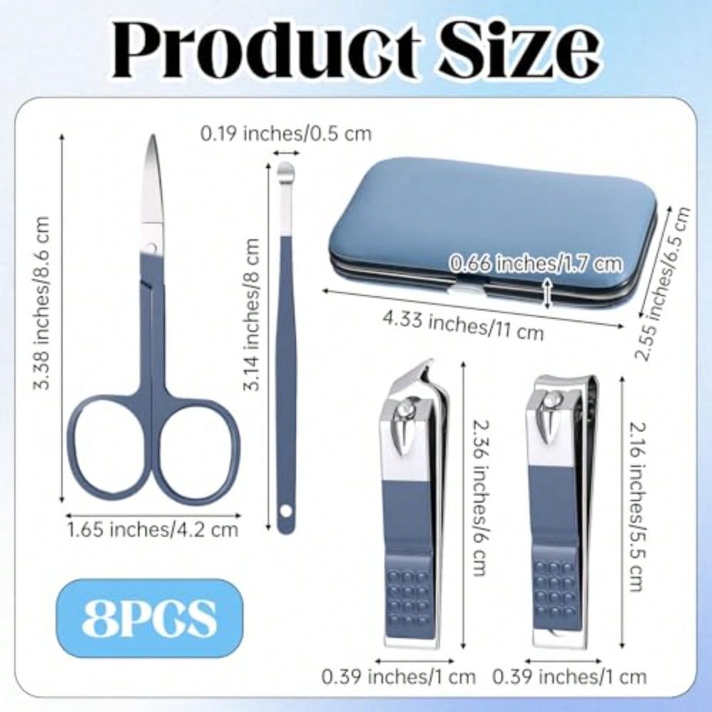 Manicure Set Professional 8 In - Nail Care Kit Mens ulasan dan harga
