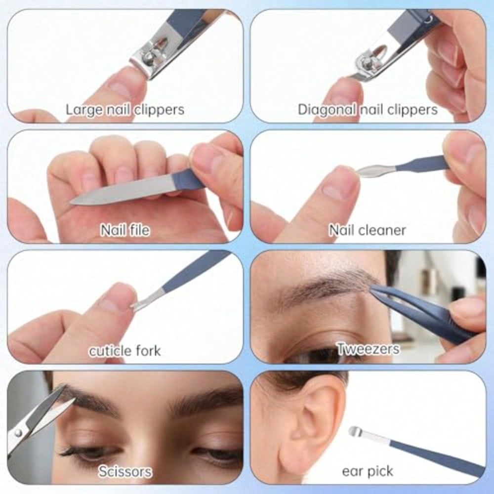 Manicure Set Professional 8 In - Nail Care Kit Mens ulasan dan harga