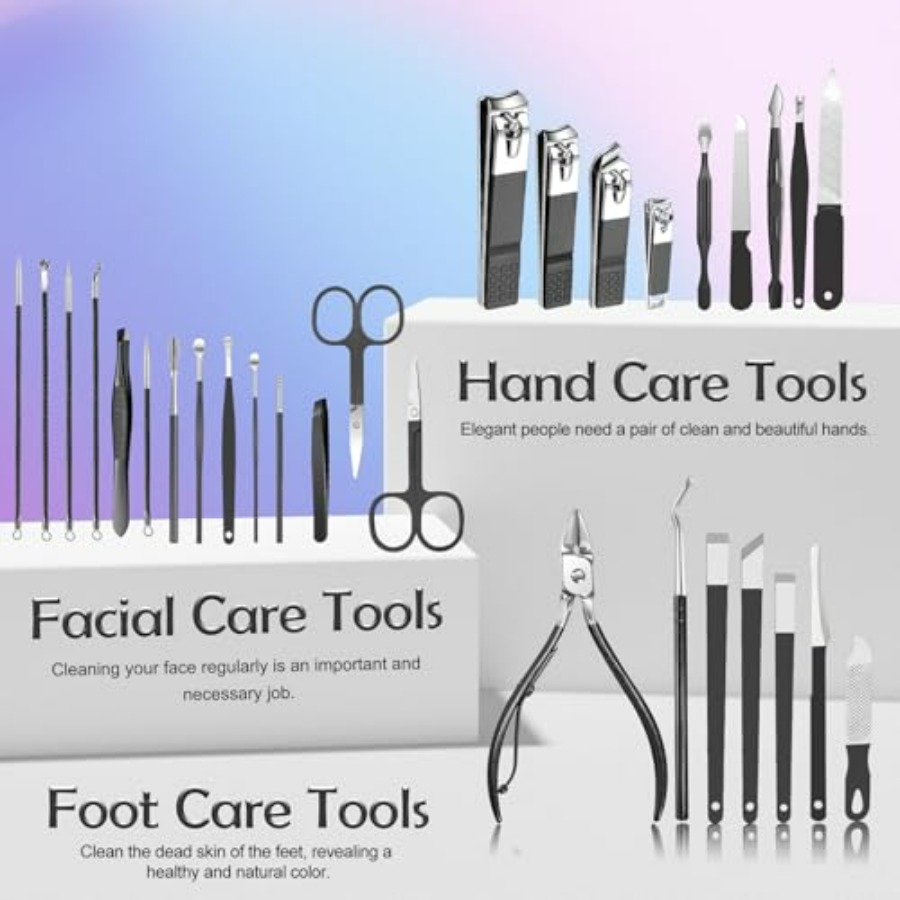 Manicure Pedicure Kit Professi - Nail Care Kit Mens ulasan dan harga