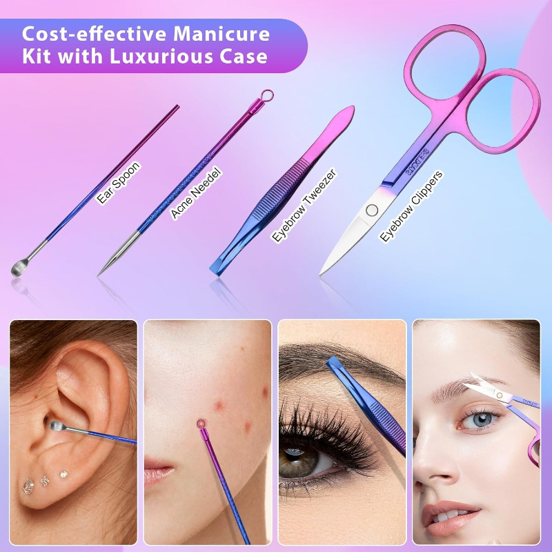 Manicure Set Nail Clippers Ped - Nail Care Kit Mens ulasan dan harga