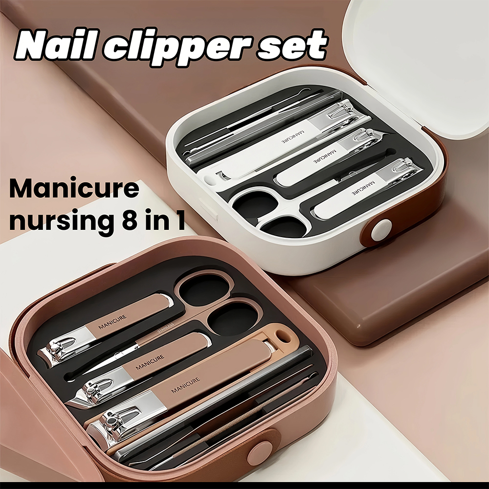 Manicure Set with Stainless St - Nail Care Kit Mens ulasan dan harga