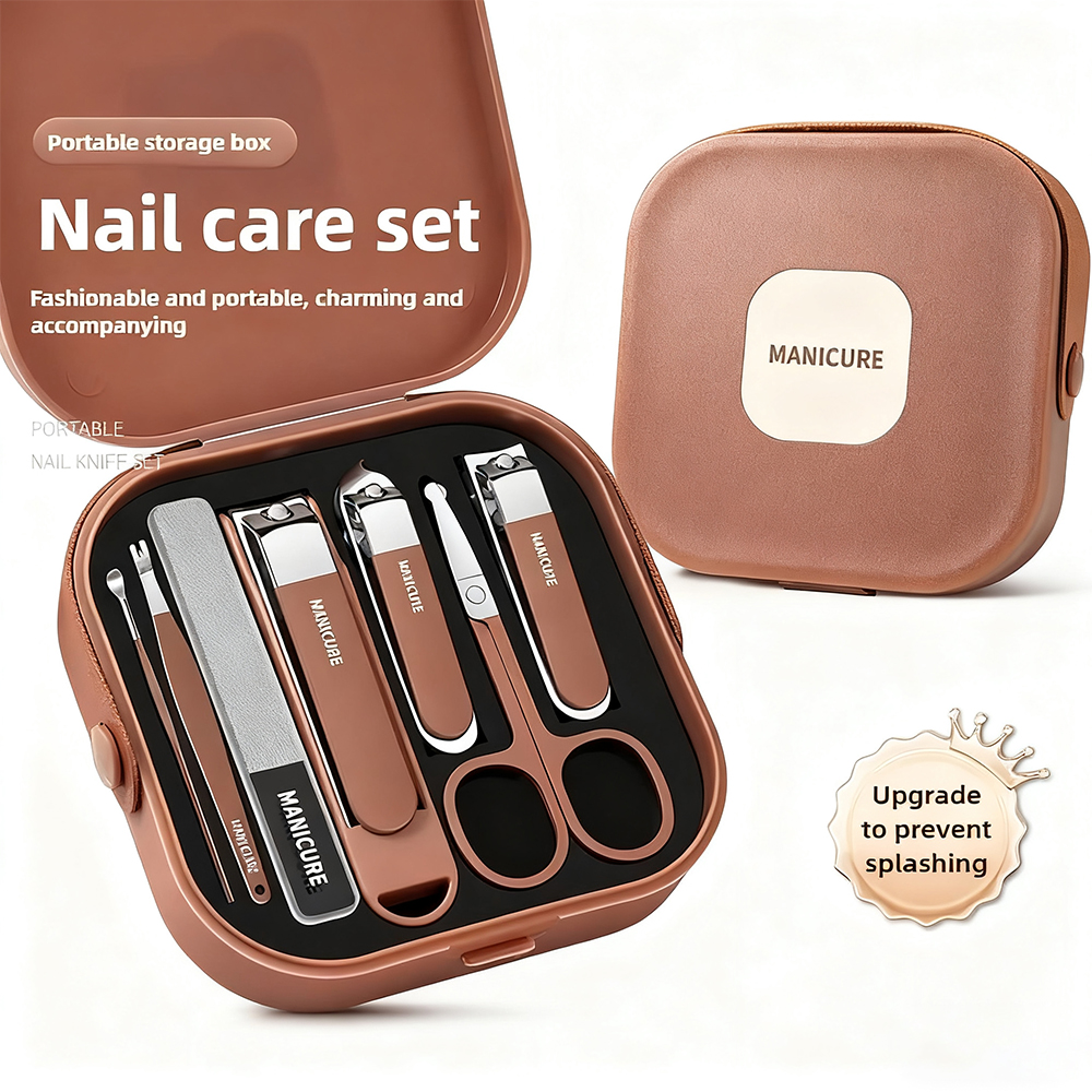 Manicure Set with Stainless St - Nail Care Kit Mens ulasan dan harga