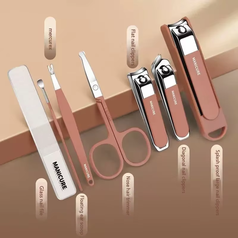 Manicure Set with Stainless St - Nail Care Kit Mens ulasan dan harga
